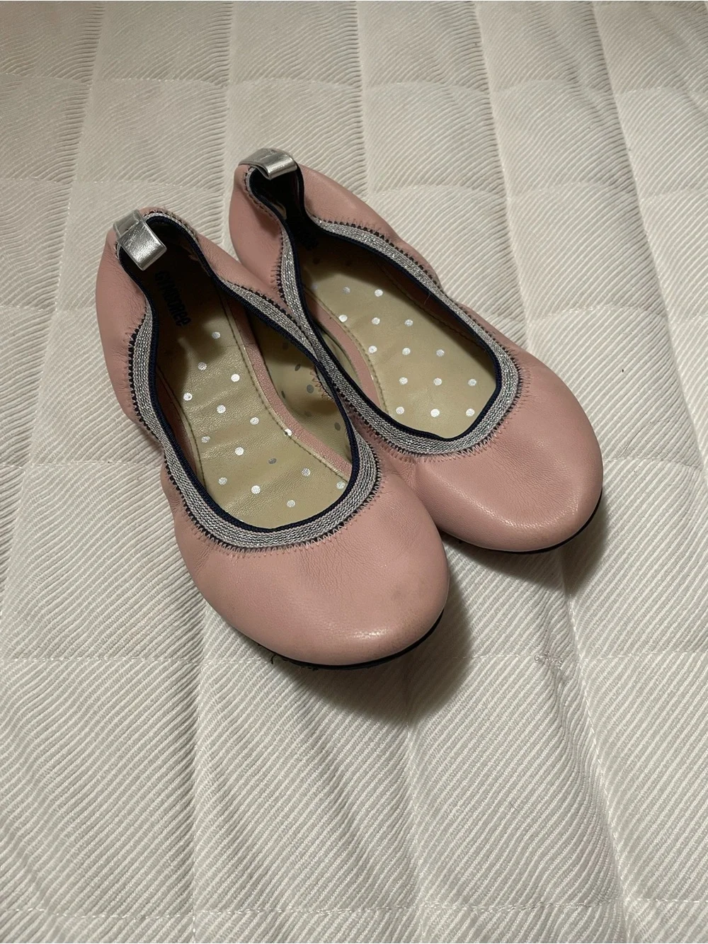 Gymboree Pink Girls Ballet Flats with Silver Accent